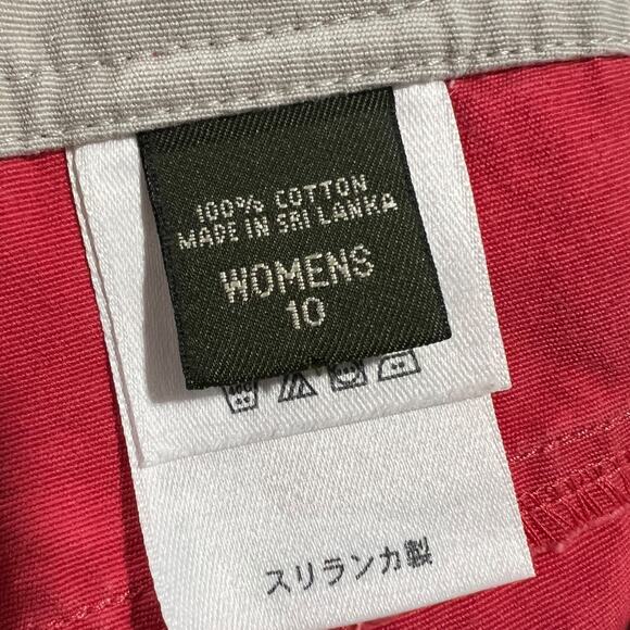 Eddie Bauer Cargo Shorts Size 10 Red Cotton Outdoor Casual Womens - Picture 4 of 9